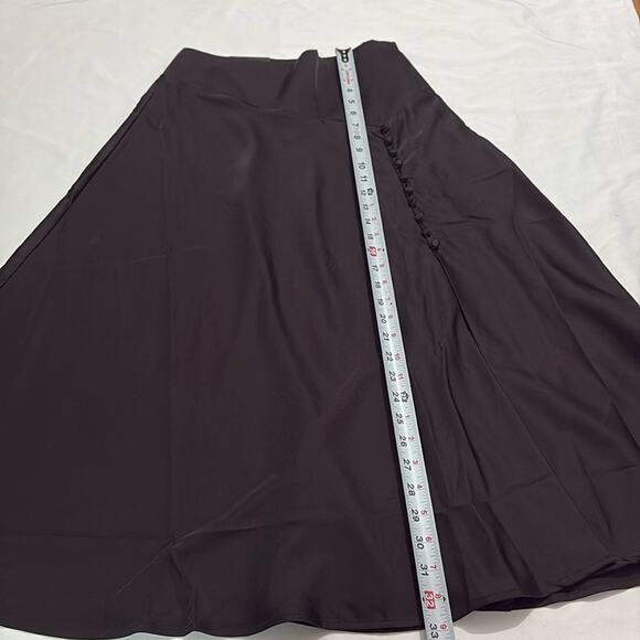 NWT Banana Republic Brown Satin Dainty Office Career Minimalist Skirt 2 Chic - Picture 7 of 8